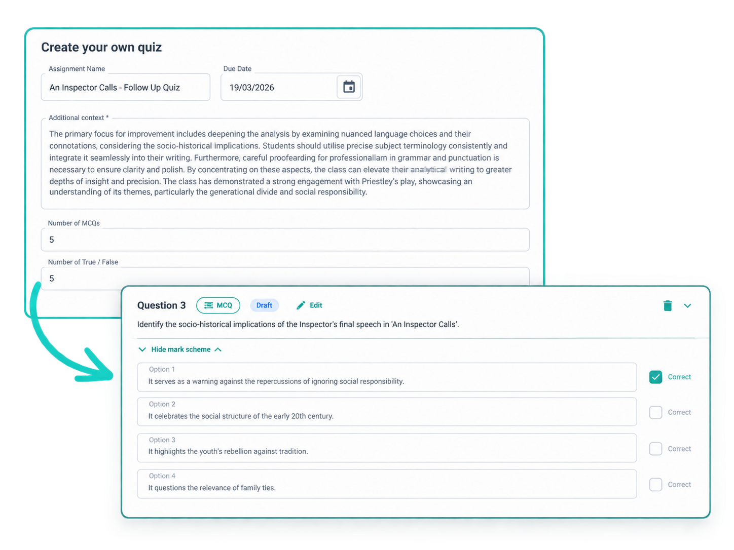 Targeted follow-up learning in Fruitify